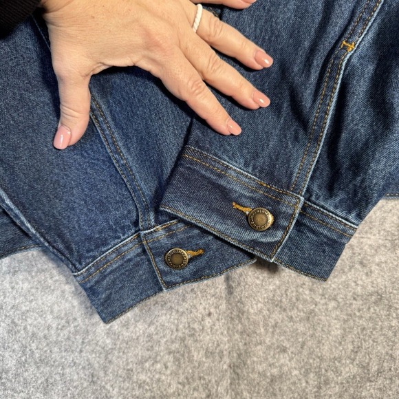 Vintage Wrangler Denim Trucker Jacket Mens 3X Rugged Workwear Chore Jean Western - Picture 9 of 9